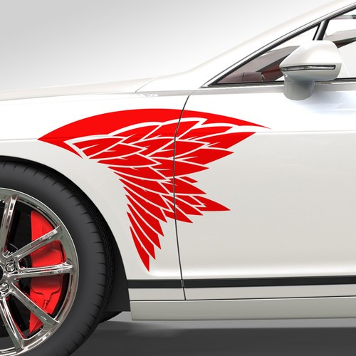 Autoaufkleber dekor flügel - autoaufkleber,