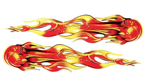 Flammen flames aufkleber - flames, rot