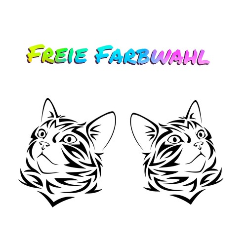 Auto aufkleber katze tribal - aufkleber,