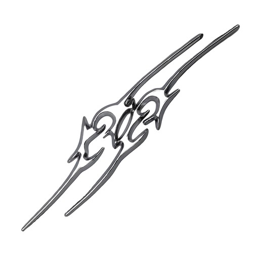 Chrom aufkleber tribal - 3d,